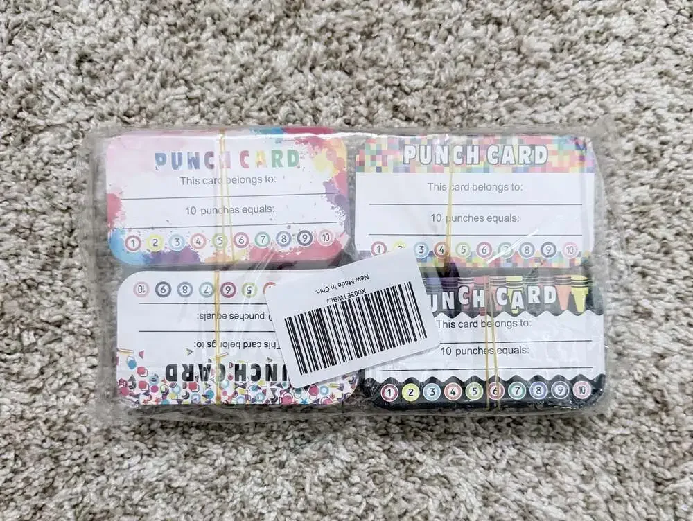320 Pieces Punch Cards Incentive Student Classroom Behavior